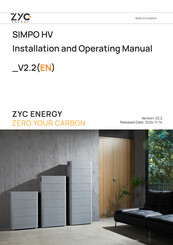 ZYC ENERGY SIMPO HV Installation And Operating Manual