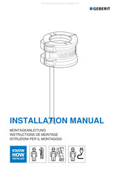 Geberit Pluvia 359.971.00.1 Installation Manual