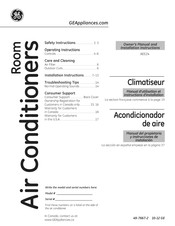 GE Appliances AEE24 Owner's Manual And Installation Instructions
