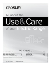 Crosley CRE3530PWC Use & Care Manual