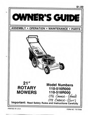MTD 110-516R000 Owner's Manual