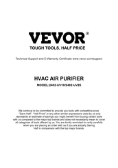 VEVOR 2402-UV25 Original Instruction
