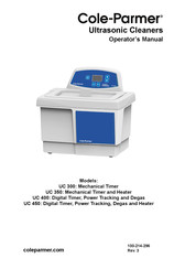 Cole Parmer UC 400 Operator's Manual