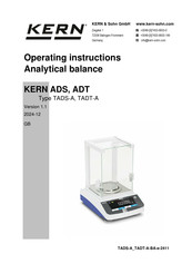KERN ADT 100-4 Operating Instructions Manual