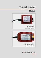tams elektronik 50 VA-16 V Manual