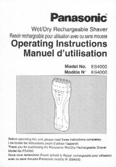 Panasonic E54000 Operating Instructions Manual