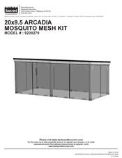 Backyard Discovery ARCADIA MOSQUITO MESH KIT 20x9.5 Manual