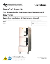 Cleveland SteamCraft 24CGP10 Operation Installation Maintenance Manual