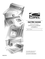 Whirlpool Estate TES325MQ3 Use & Care Manual