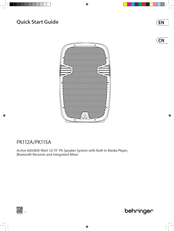 Behringer PK112A Quick Start Manual