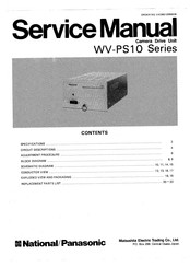 National Panasonic WV-PS10 Series Service Manual
