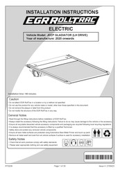 EGR RollTrac RT0038 Installation Instructions Manual