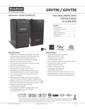 Goodman GRVT96 Manual