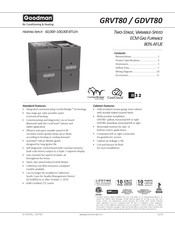 Goodman GDVT80 Manual