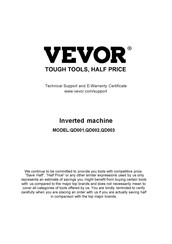 VEVOR QD001 Manual
