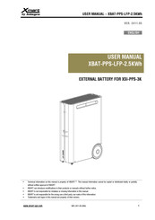 Integra Xmart XBAT-PPS-LFP-2.5KWh User Manual