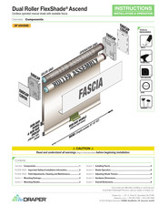 Draper Dual Roller FlexShade Ascend Installation & Operation Instructions
