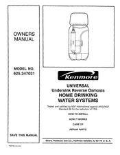 Kenmore 625.347031 Owner's Manual
