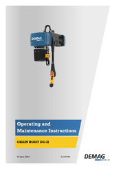DEMAG DC-II 2 Operating And Maintenance Instructions Manual