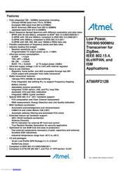 Atmel AT86RF212B Manual