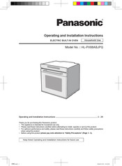 Panasonic HL-PX68ABJPQ Operating And Installation Instructions