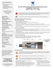 Welker RV-3 Installation And Maintenance Manual