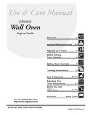 Electrolux Frigidaire CFEB30S5DB8 Use & Care Manual