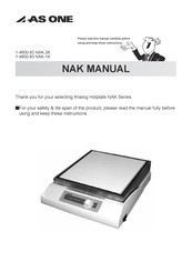 AS ONE NAK-2K Manual
