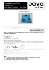 Java wellness P135 Instructions For Use Manual