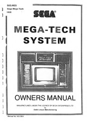 Sega MEGA-TECH SYSTEM Owner's Manual