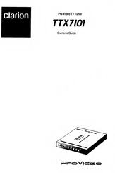 Clarion PROVIDEO TTX7101 Owner's Manual