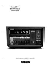 Keithley 614 Instruction Manual