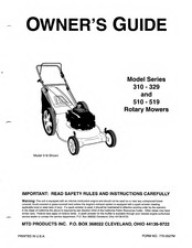 MTD Yard Machines 329 series Owner's Manual