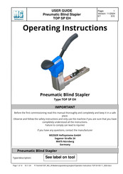 Signode MG TOP SP EH Series Operating Instructions Manual