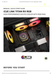 Corsair iCUE LINK TITAN 360 RX LCD Quick Start Manual