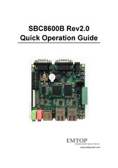 EMTOP SBC8600B Quick Operation Manual