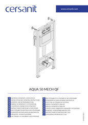 Cersanit AQUA 50 MECH QF Installation And Operating Instructions Manual