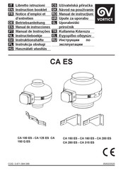 Vortice CA 125 ES Instruction Booklet