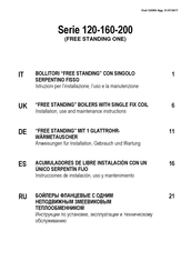 Giona Holding 120 Series Installation, Use And Maintenance Instructions