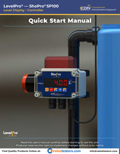 ICON LevelPro ShoPro SP100-A-V Quick Start Manual