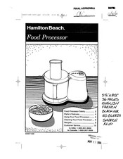 Hamilton Beach 70710 Manual
