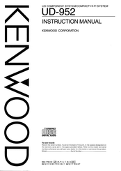 Kenwood UD-952 Instruction Manual
