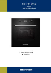 Heinner HBO-M709GCDRC-GBK Manual