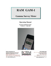 Rotem RAM GAM-1 Operating Manual