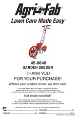 Agri-Fab 45-0640 Quick Start Manual