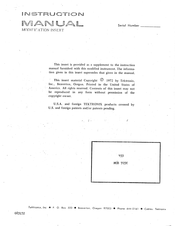 Tektronix 453 MOD 703K Instruction Manual