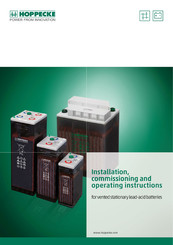 Hoppecke grid power V H Installation, Commissioning And Operating Instructions