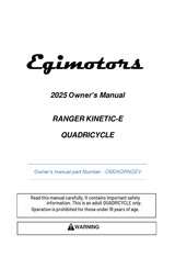 Egimotors RANGER KINETIC-E 2025 Owner's Manual