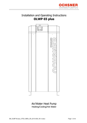 ACCUBEL Ochsner OLWP 65 plus Installation And Operating Instructions Manual