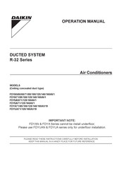Daikin FDYA100AV1 Operation Manual